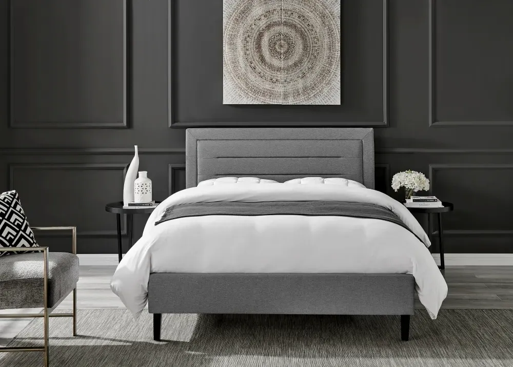 Pasco Fabric Bed - Grey