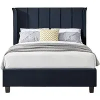 Posey Fabric Bed - Navy Blue
