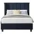 Posey Fabric Bed - Navy Blue