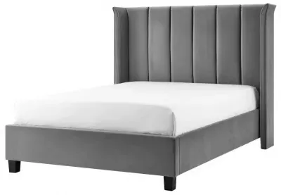 Posey Fabric Bed - Silver