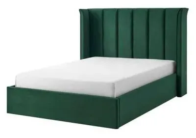 Posey Ottoman Bed with Storage - Emerald Green, Fabric image