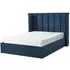 Posey Ottoman Bed with Storage - Navy Blue, Fabric