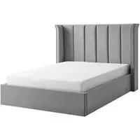 Posey Ottoman Bed with Storage - Silver, Fabric