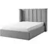 Posey Ottoman Bed with Storage - Silver, Fabric