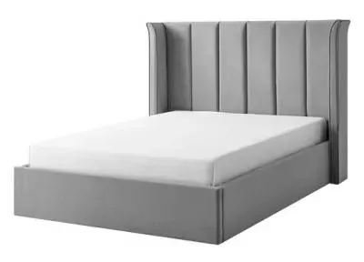 Posey Ottoman Bed with Storage - Silver, Fabric