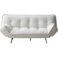 Regis 3-Seater Click Clack Sofa Bed - Cream, Fabric