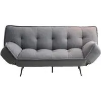 Regis 3-Seater Click Clack Sofa Bed - Grey, Fabric