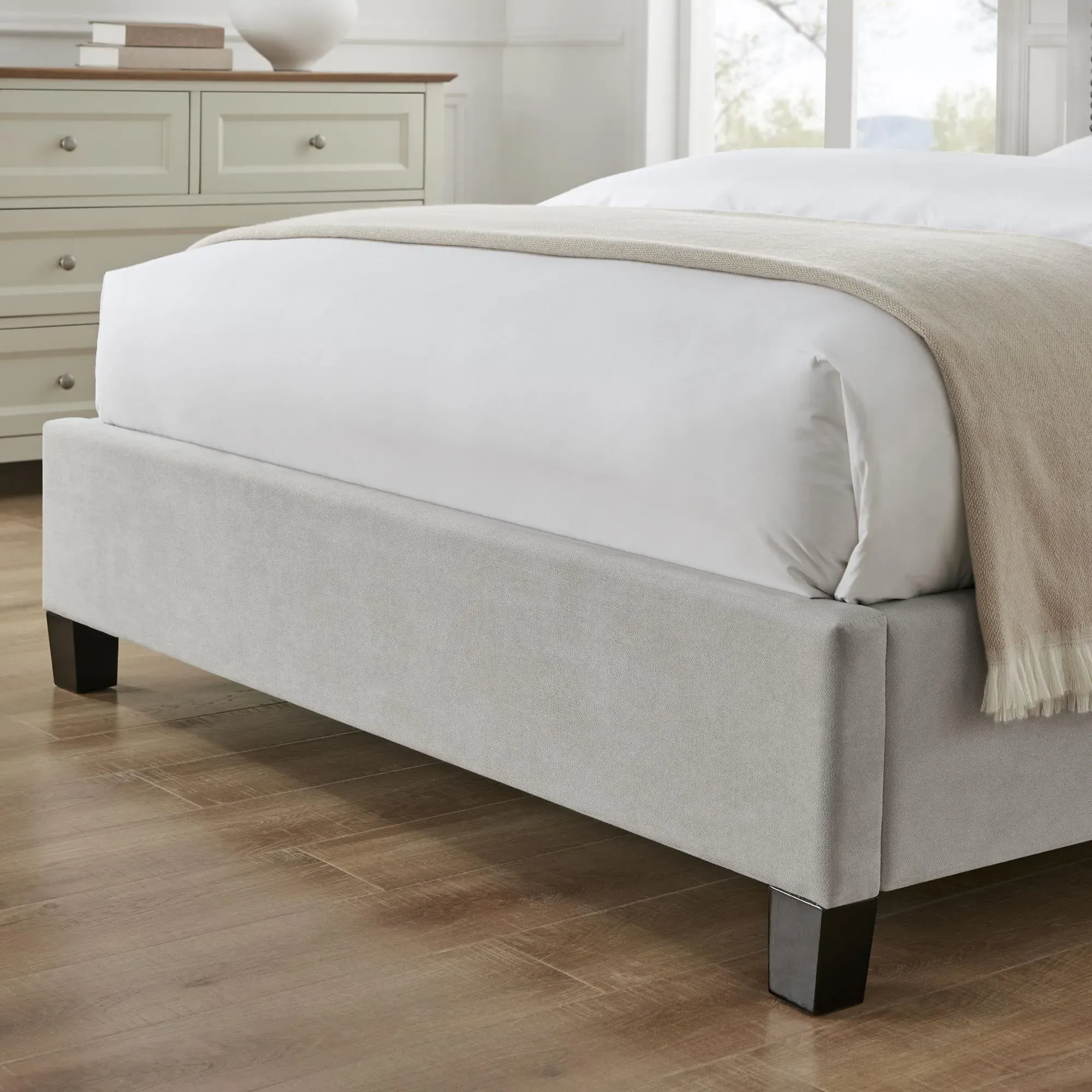 Rock Fabric Bed Frame - Natural
