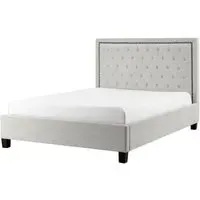 Rock Fabric Bed Frame - Natural