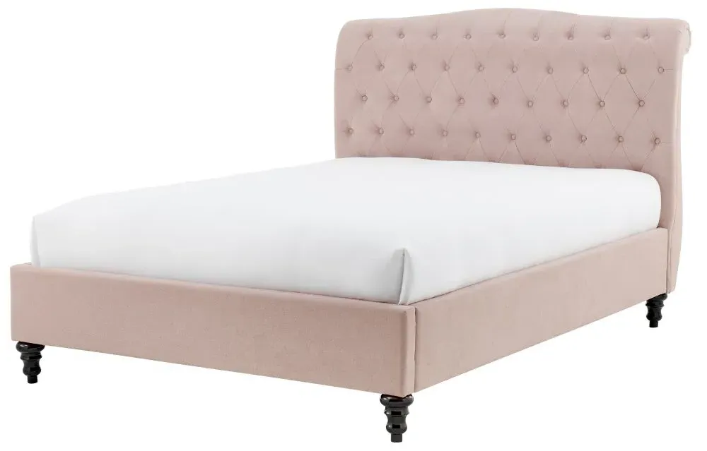 Roma Fabric Bed Frame - Dark Grey