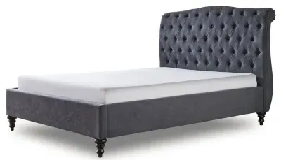 Roma Fabric Bed Frame - Dark Grey image