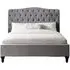 Roma Fabric Bed Frame - Light Grey