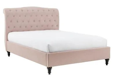 Roma Fabric Bed - Pink