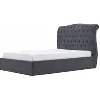 Roma Fabric Ottoman Bed with Storage - Dark Grey