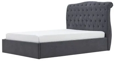 Roma Fabric Ottoman Bed with Storage - Dark Grey image