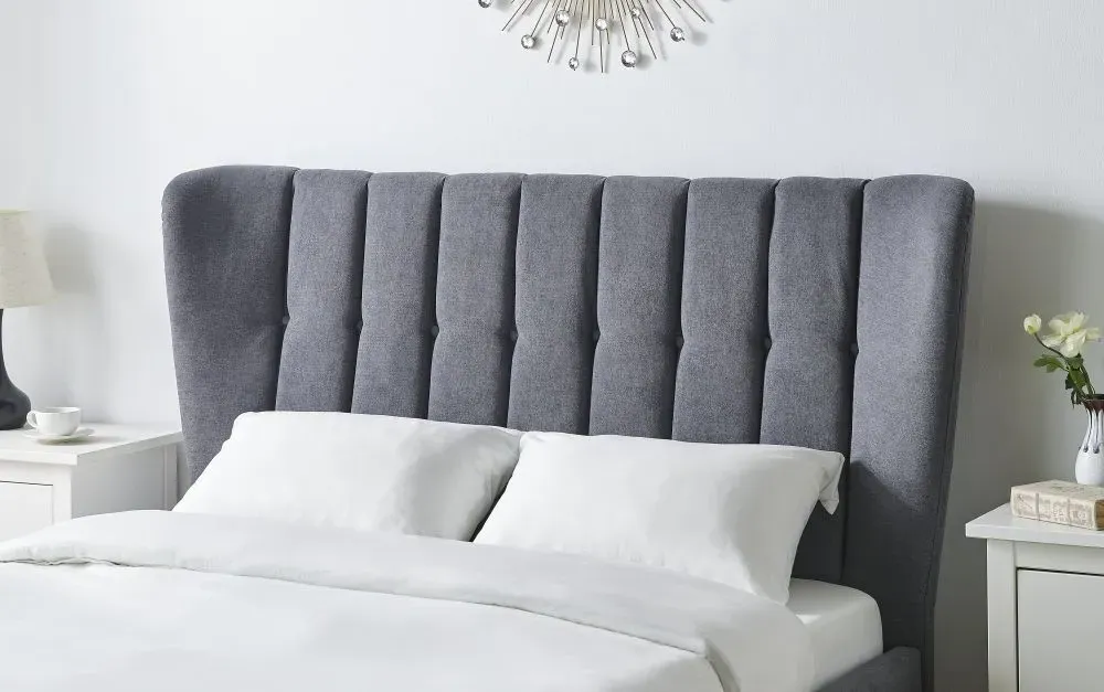 Taylor Fabric Bed - Dark Grey
