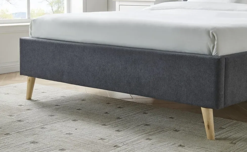 Taylor Fabric Bed - Dark Grey