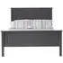 Travis High Footend Wooden Bed - Dark Grey