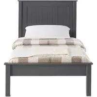 Travis Low Footend Bed Frame - Dark Grey, Wood