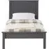 Travis Low Footend Bed Frame - Dark Grey, Wood