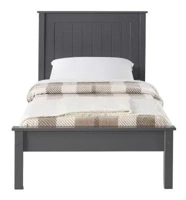 Travis Low Footend Bed Frame - Dark Grey, Wood image