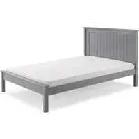 Travis Low Footend Bed Frame - Grey, Wood