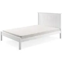 Travis Low Footend Bed Frame - White, Wood