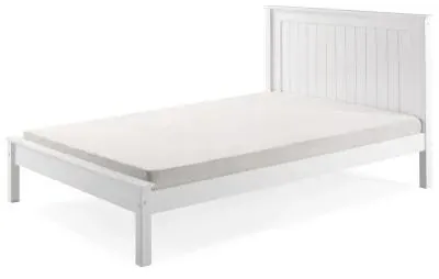 Travis Low Footend Bed Frame - White, Wood