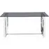 Apex Glass Dining Table - Smoked, Chrome