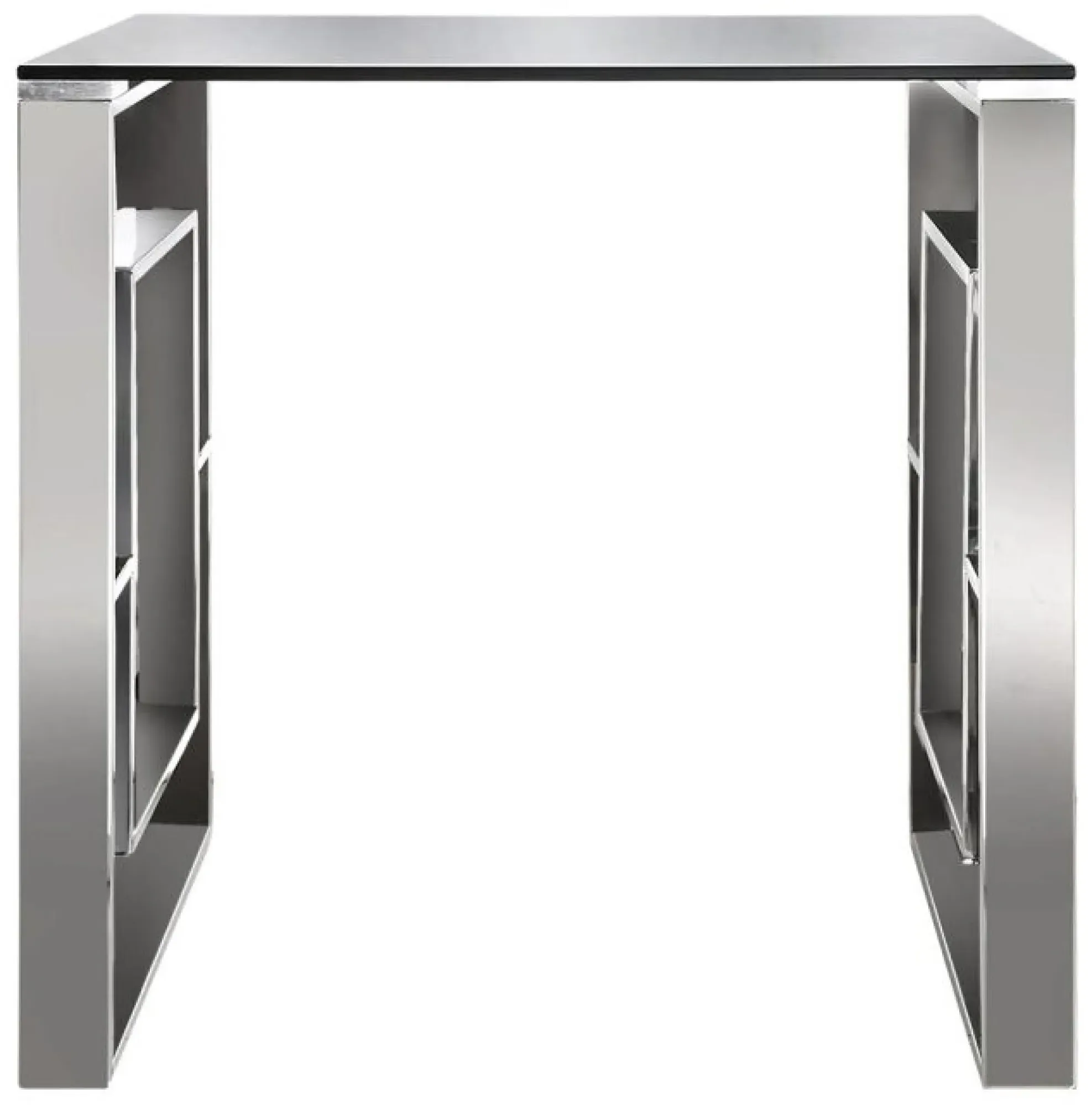 Apex Square End Table - Chrome, Glass