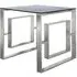 Apex Square End Table - Chrome, Glass