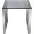 Apex Square End Table - Smoke, Chrome