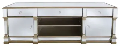 Apollo Large TV Unit - Champagne Gold, Mirrored image