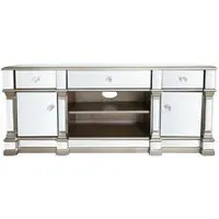 Apollo Mirrored TV Unit with Storage - Champagne Gold