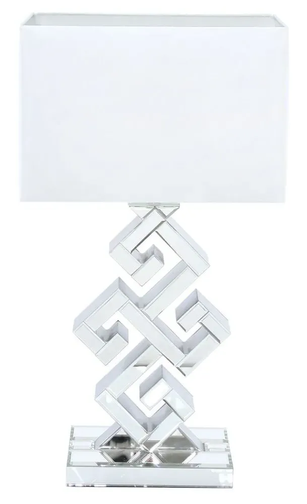Aster Clear Glass Table Lamp - Clear, White