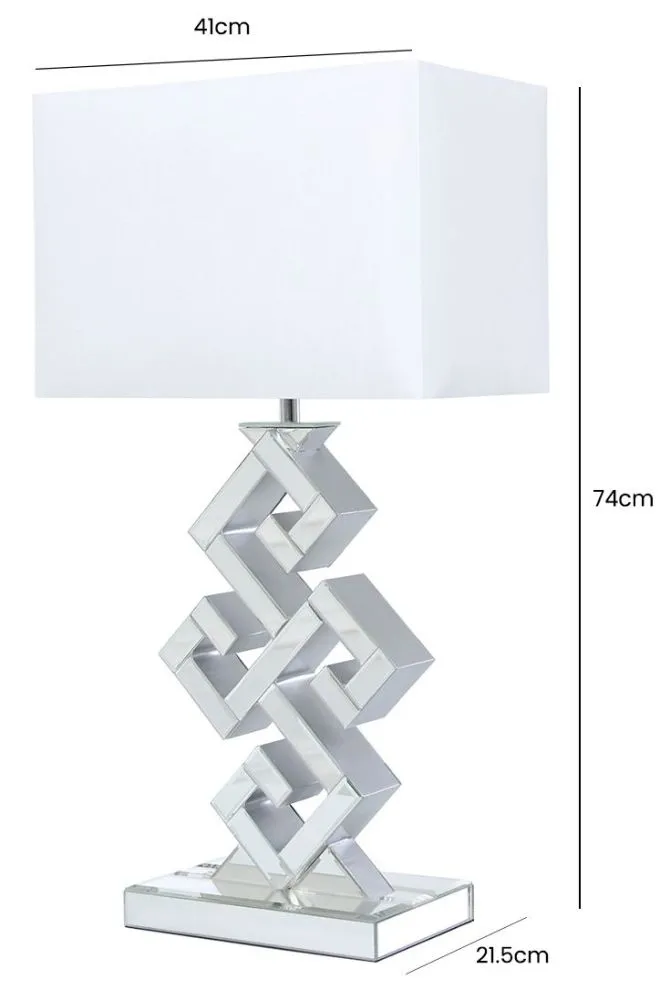Aster Clear Glass Table Lamp - Clear, White