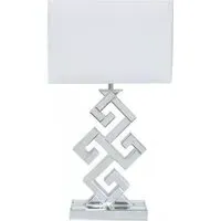 Aster Clear Glass Table Lamp - Clear, White