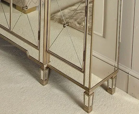 Bari Sideboard - Gold, Mirrored