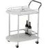 Bavaro Chrome Metal Drinks Trolley - White, Chrome