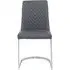 Chevron Dining Chair - Grey, Faux Leather