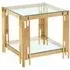 Cohen End Table - Chrome, Tempered Glass