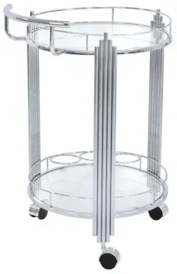 Cohen Glass Drinks Trolley - Chrome image