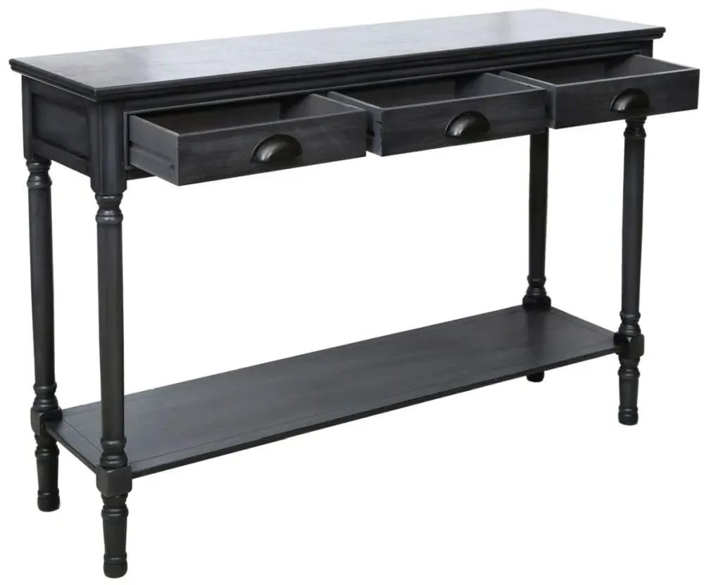 Delta 3 Drawer Console Table - Grey