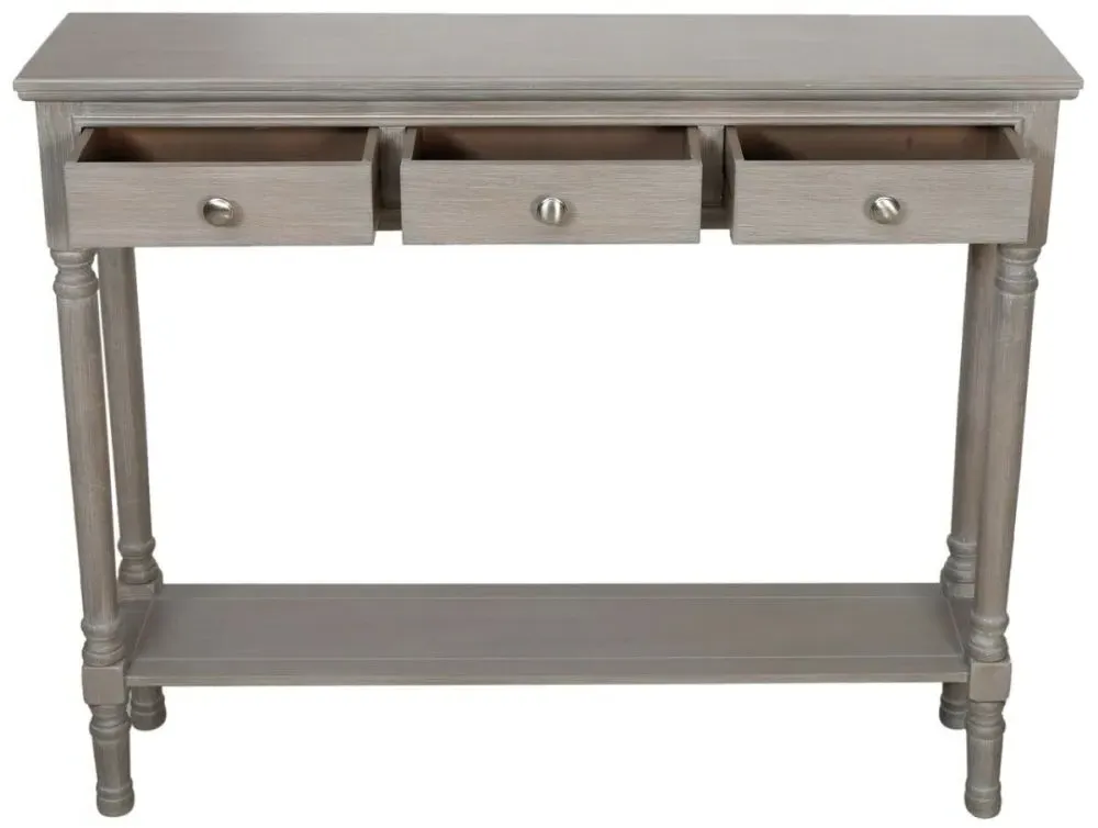 Delta 3 Drawer Console Table - Taupe