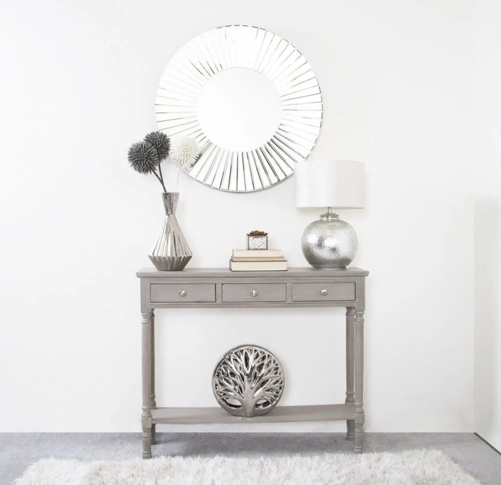 Delta 3 Drawer Console Table - Taupe