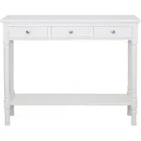 Delta 3 Drawer Console Table - White