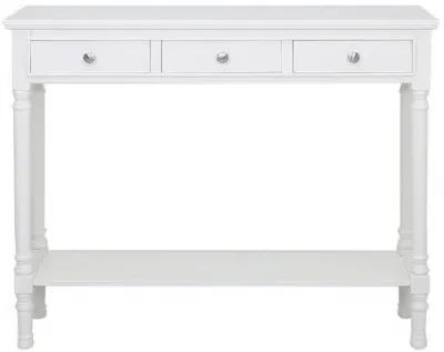 Delta 3 Drawer Console Table - White