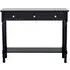 Delta 3 Drawer Console Table with Shelf - Black