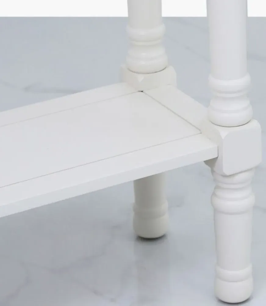 Delta Console Table with Storage - White