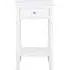 Delta Telephone Table with Drawer - White